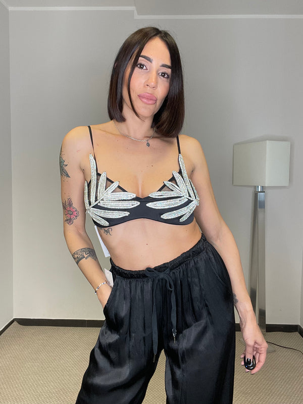 Bralette Foglia Nero
