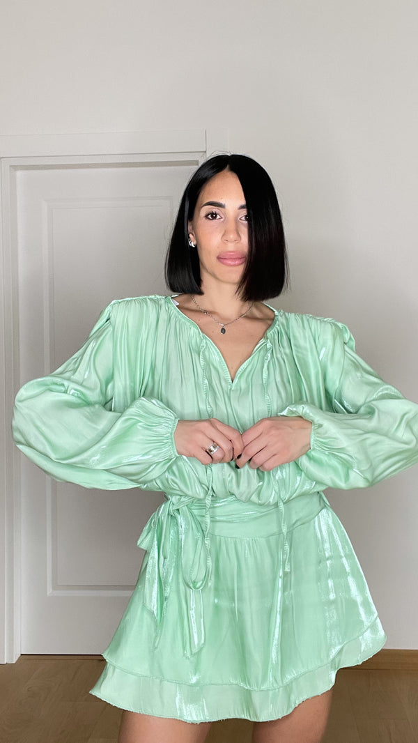 Viral Dress Chemisier Verde